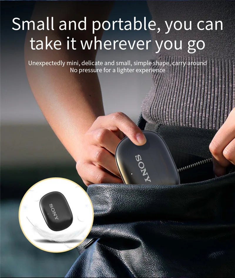 Sony True Wireless Bluetooth Earphones In-Ear Waterproof Earbuds with Motion Sensor Music Headset with Flip Cover Type-C Charging