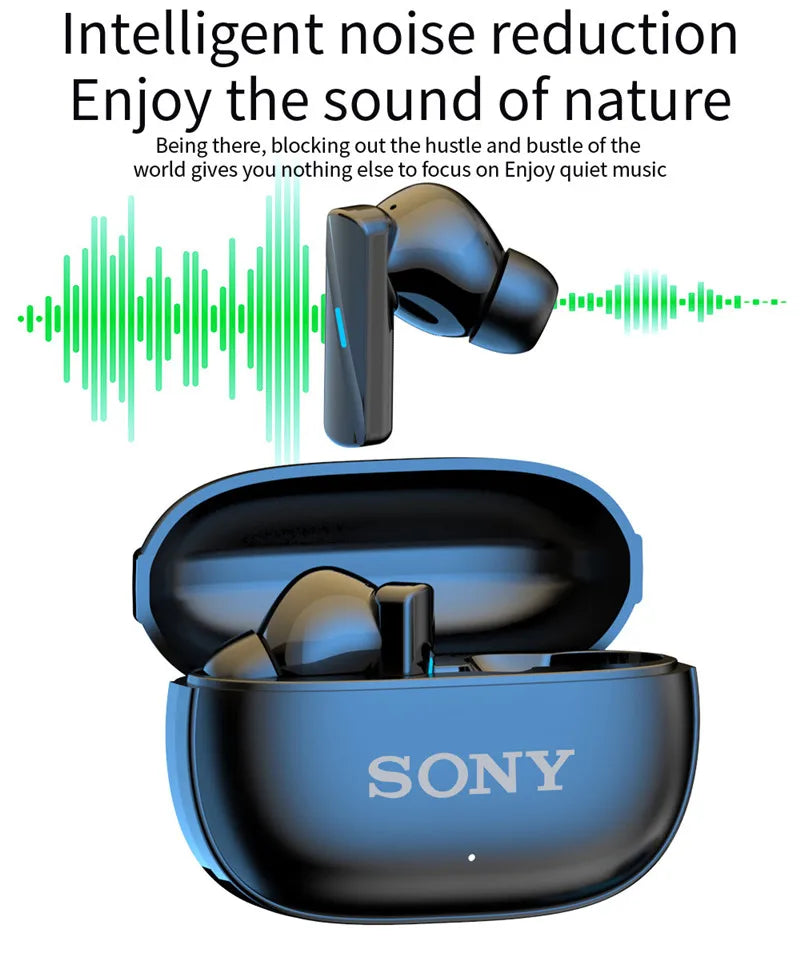 Sony True Wireless Bluetooth Earphones In-Ear Waterproof Earbuds with Motion Sensor Music Headset with Flip Cover Type-C Charging