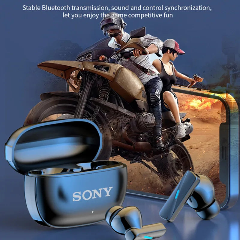 Sony True Wireless Bluetooth Earphones In-Ear Waterproof Earbuds with Motion Sensor Music Headset with Flip Cover Type-C Charging